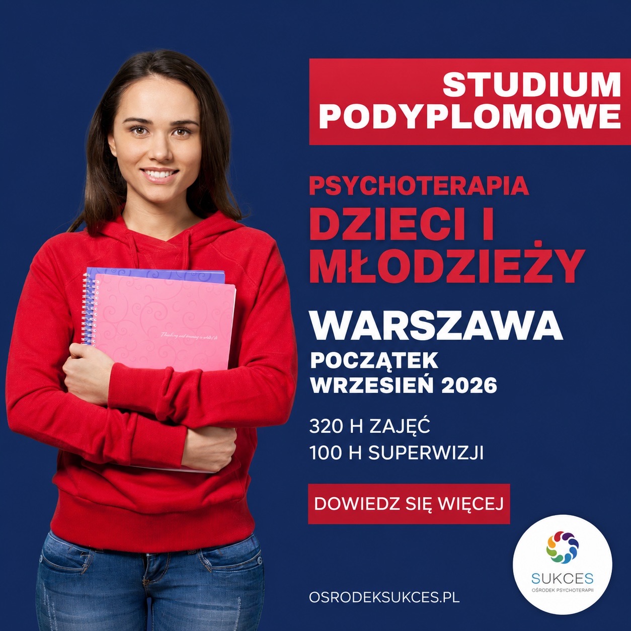 Warszawa: Studium Psychoterapii Dzieci i Młodzieży z Superwizją (start wrzesień 2026)