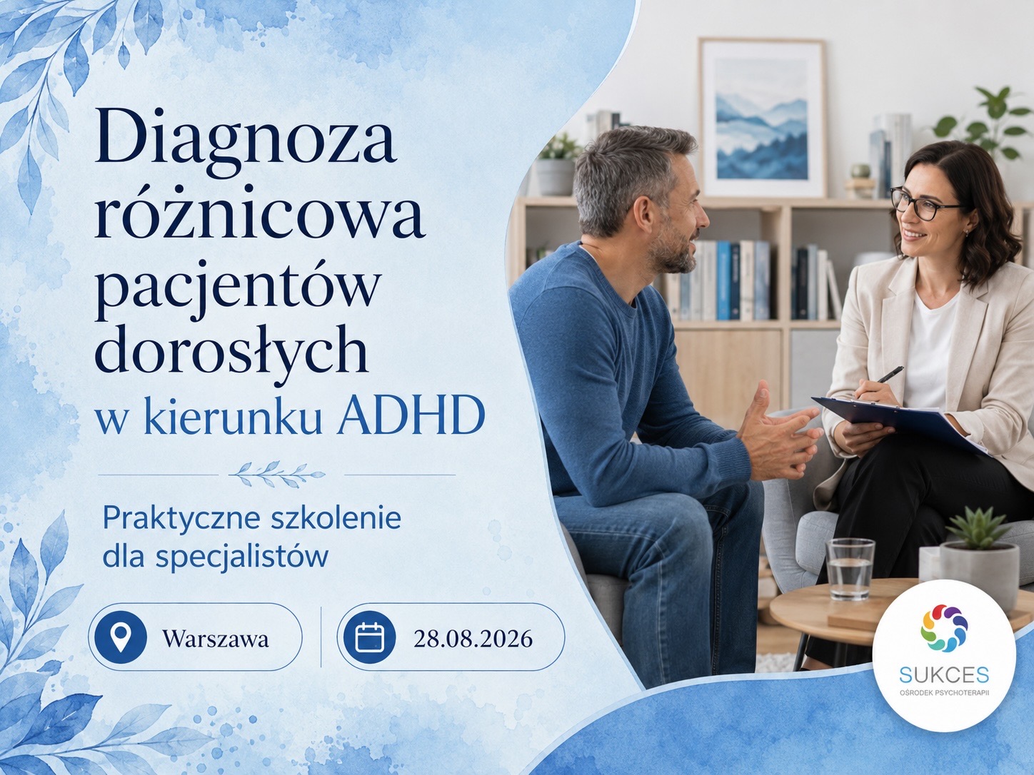 WARSZAWA: Diagnoza różnicowa pacjentów dorosłych w kierunku ADHD (28.08.26)